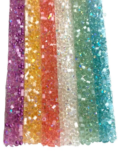 MANTA DE STRASS CANUTILHO BRANCA - 1 UNIDADE/FILEIRA