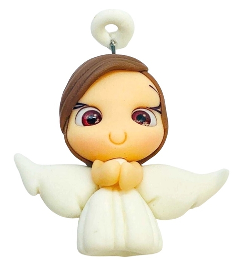 APLIQUE BONEQUINHA BISCUIT ANJINHO - 1 UNIDADE
