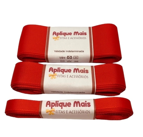 FITA GORGURÃO YAMA NR 235 VERMELHO POPPY RED - 5 METROS