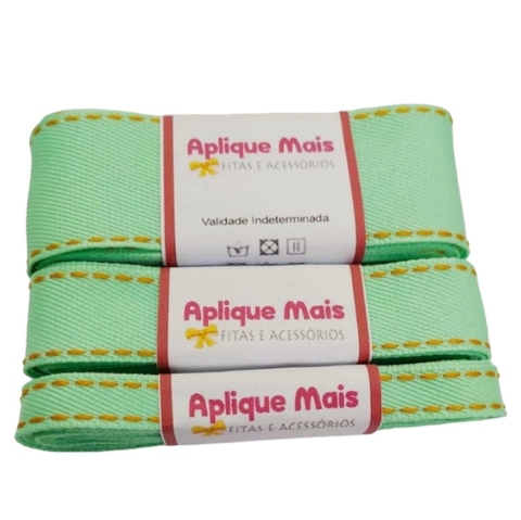 KIT FITA JEANS VERDE ÁGUA 10MM/22MM/38MM - 2 METROS DE CADA