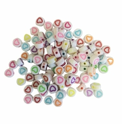 MIÇANGA ENTREMEIO REDONDO CORAÇÃO VAZADO (7MM) - 50 GRAMAS
