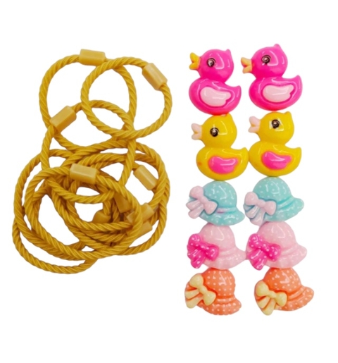 KIT XUXINHA AMARELA (10 XUXINHAS/10 APLIQUES VARIADOS)