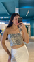 CROPPED EM PAETÊ MEG - loja online