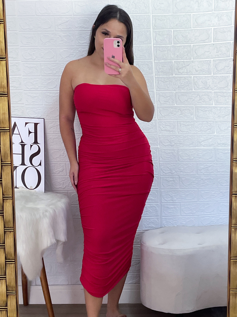 VESTIDO CAROL - VERMELHO - comprar online