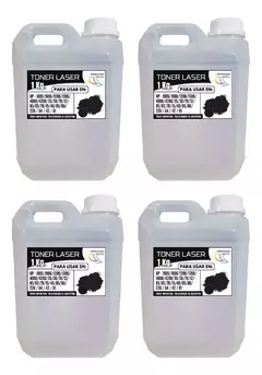 Pote Toner X 4 Kg Kilos Para Hp Universal