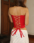 Corset heart cherry - caoba