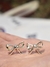 Bow earings silver - caoba