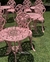 Juego de Jardín Rosa Fundición en Aluminio (Mesa + 2 Sillas) - color ROSA en internet