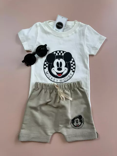 CONJUNTO MICKEY MOUSE COM BERMUDA CINZA | 1 AO 6