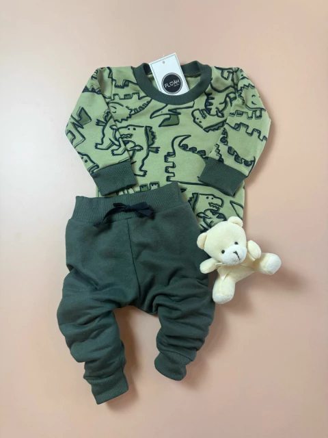 CONJUNTO MOLETOM DINO VERDE| P AO 4 - comprar online