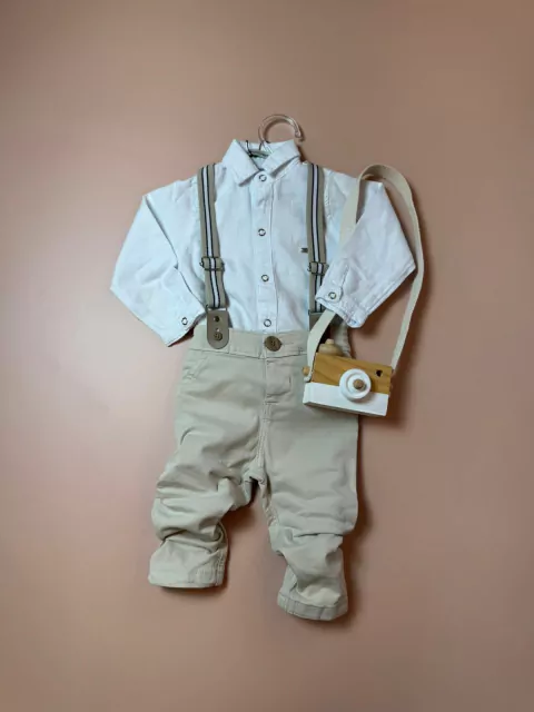 CALÇA SOCIAL COM SUSPENSORIO AVELÃ | P AO 3