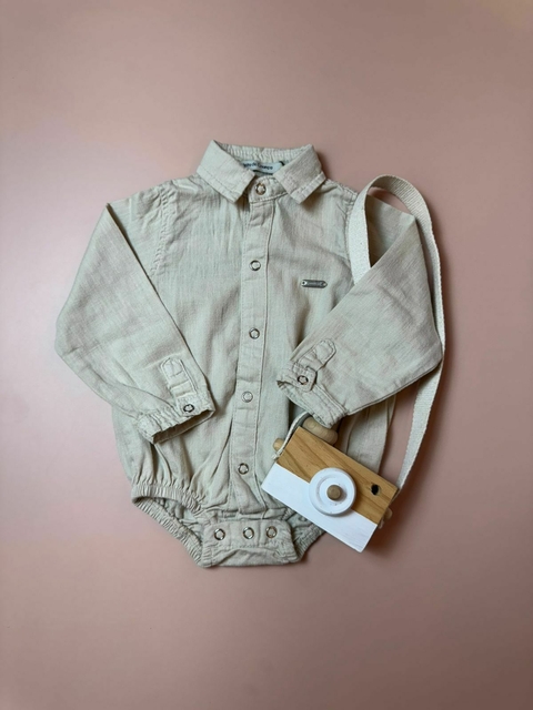 CAMISA BODY LONGO AREIA | P AO G