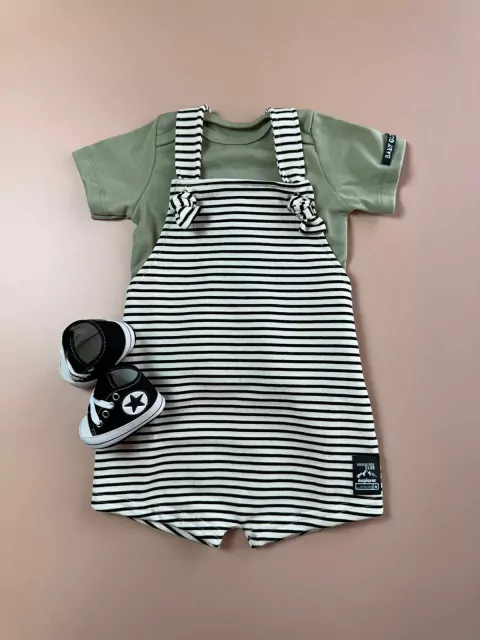 JARDINEIRA + BODY/CAMISETA NATHAN | 1 E 2 ANOS