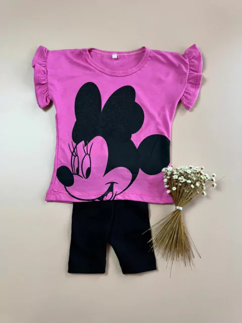 CONJUNTO MINNIE GLITTER ROSA | 1 AO 6