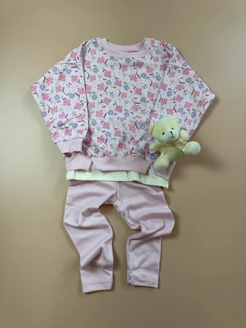 CONJUNTO FLORES C/ LEGUING CANELADA LEVE | 1 AO 6