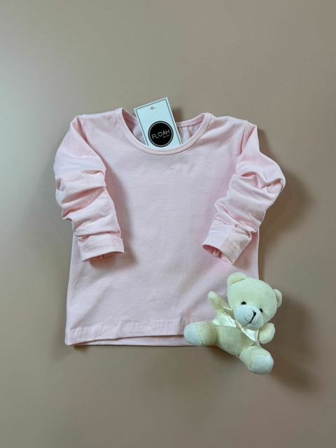 CAMISETA MANGA LONGA BÁSICA ROSA BEBE | 1 AO 6 - comprar online
