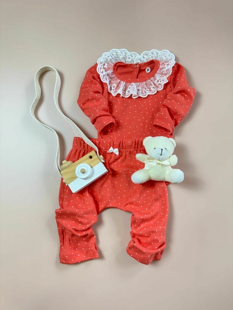CONJUNTO CORAL POÁ GOLA RENDA | P AO 2 - comprar online