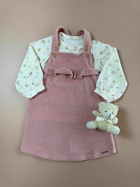 CONJUNTO SALÓPETE FLOR VELUDO + BODY | 1 AO 2 - comprar online