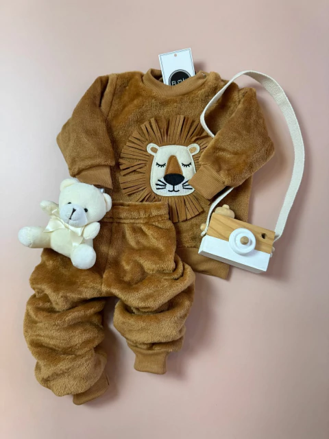 CONJUNTO FLEECE LEÃO | P AO 3