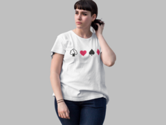 Camiseta T-shirt Naipes Cartas Baralho - Blue Tree