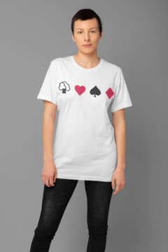 Camiseta T-shirt Naipes Cartas Baralho - Blue Tree