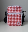 BOLSA SHOULDER BAG XADREZ VERMELHO E BRANCO PIED DE POULE HOUNDSTOOTH VINTAGE