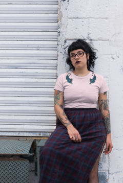 CAMISETA T-SHIRT ROSA UNISSEX TIGRE TATUAGEM OLD SCHOOL - Blue Tree