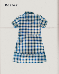 VESTIDO MARY SHELLEY XADREZ 100% ALGODÃO - loja online