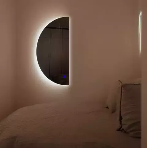 Espejo Media Luna Led Touch retroiluminado