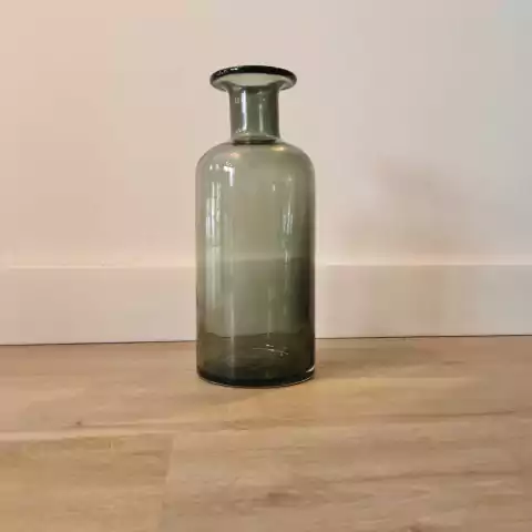 Jarrón Vidrio Botella Fume