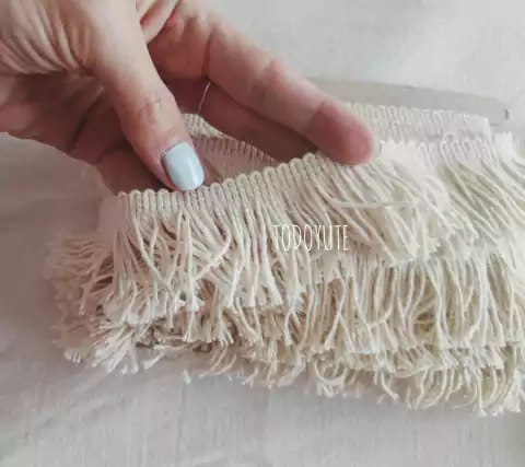 Flecos Algodon 5 cm - 10 metros IDEAL PARA ALMOHADONES