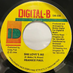 7" Frankie Paul – She Love's Me / Gully Gully (Version) (Digital-B) Vg+