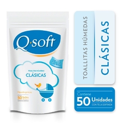 Q Soft Toallitas Doy Pack Clásicas x 50