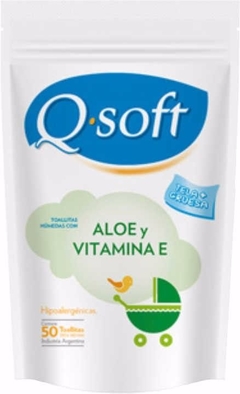 Q Soft Toallitas Doy Pack Aloe Vera x 50