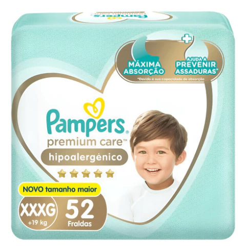 Pampers Pañales Premium XXXG 52 (+19 kg)