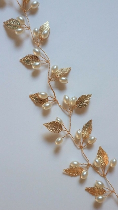 Arranjo Grinalda em folhas e pérolas Karla Paloma 60 CM - comprar online