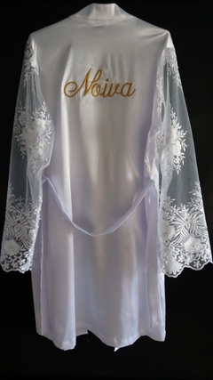Robe de cetim Noiva Semi Luxo BRANCO Fabricação Própria @rebecanoivasrec