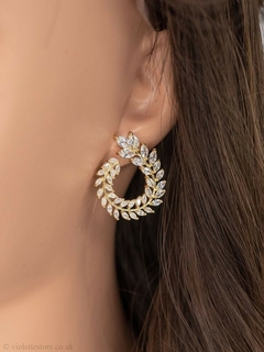 Brincos em Zircônia Banhado a prata caracol - comprar online