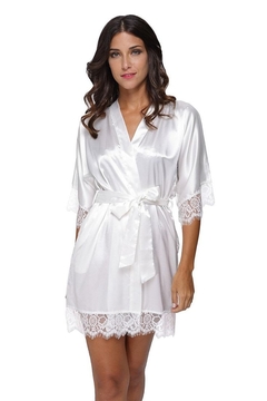 Robe de cetim Kimono Com Renda Fabricação Própria @rebecanoivasrec