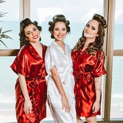 KIT ROBES DE CETIM ROSÉ GOLD KIMONO SIMPLES SEM RENDA ( KIT PROMOCIONAL) PRONTA ENTREGA - comprar online