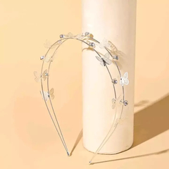 Arranjo Tiara butterflies Dourada ou Prata - comprar online