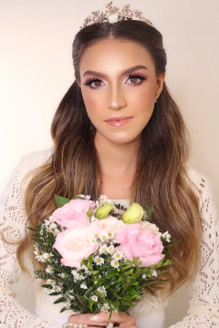 Coroa em pedrarias e cristais flowers love Rosé - comprar online