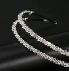 Arranjo Grinalda Tiara arco duplo em pedrarias Vãnia - comprar online