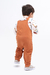 Conjunto Jardineira Caramelo o e Camiseta Dinos - loja online