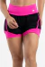 Short Duplo Essentials Aerobic Rosa Pink e Preto - comprar online