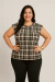Blusinha Fabiana Xadrez - Vivi Hipolito Moda Plus Size