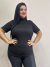 Blusinha Bruna Gola alta com manga - Vivi Plus