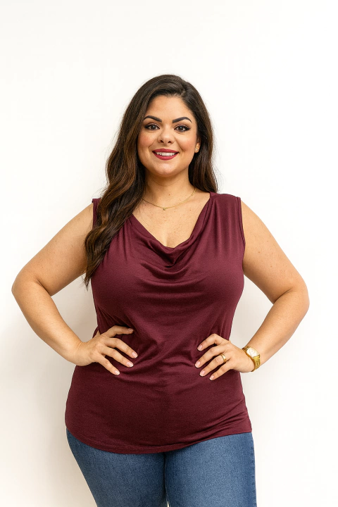 Blusinha gola boba manga curta - comprar online