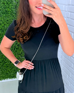 VESTIDO ANNE MALHA LISA PRETO - Gilli Store