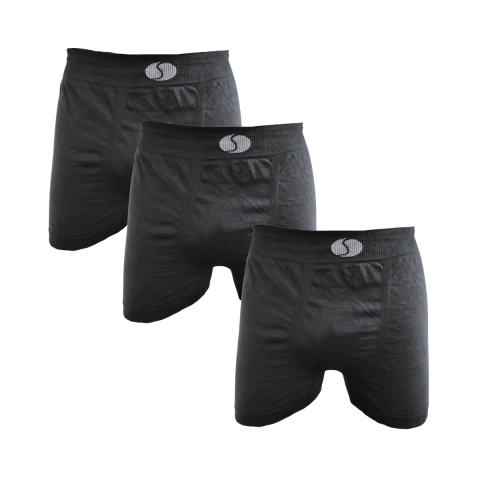 Pack x 3 Boxer Algodón Liso Hombre Negro Sector Copier - comprar online
